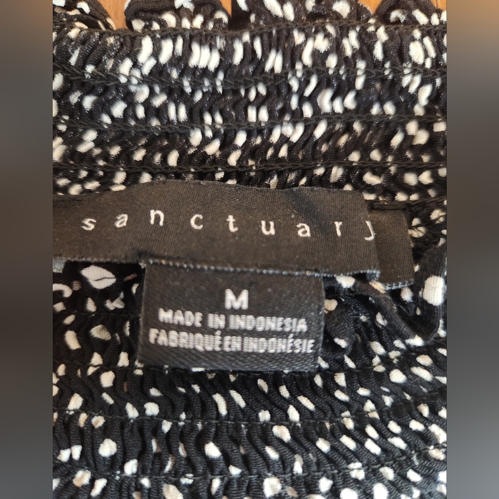 Sanctuary Black and White Dotted Blouse - Picture 2 of 6